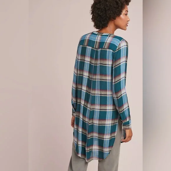 AKEMI + KIN by Anthropologie Lucie Plaid Tunic - Picture 3 of 9